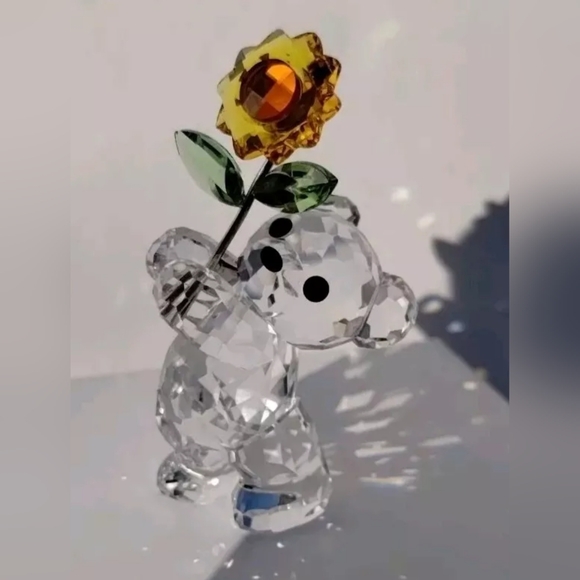 Swarovski Kris Bear A Sunflower Especially For You 2006 Figurine Sculpture - Picture 3 of 12